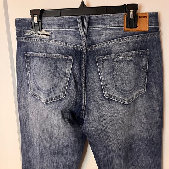 True Religion Blue Cameron Slim Boyfriend Jean Size 27 - Picture 5 of 11